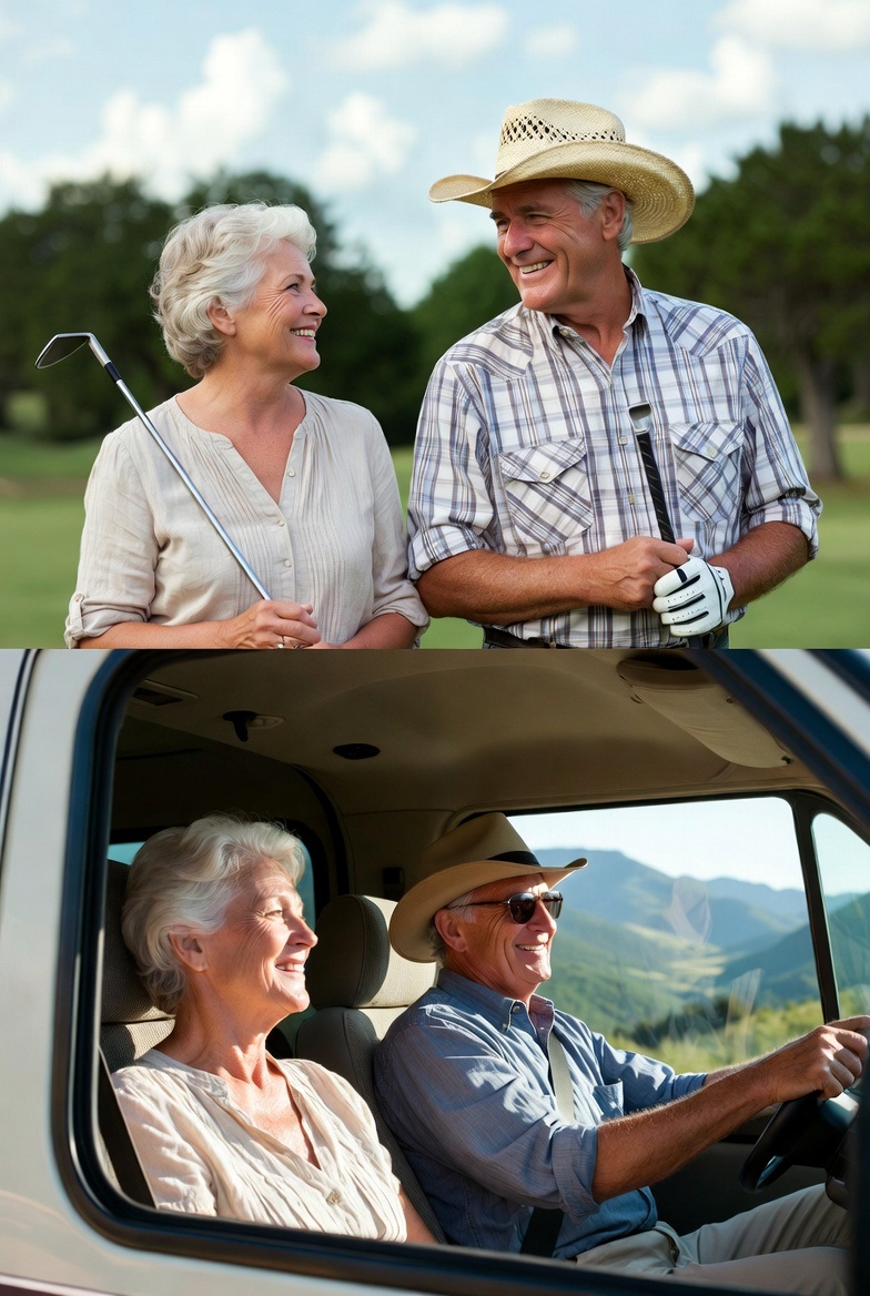 Retired Texas couple enjoying golf and travel